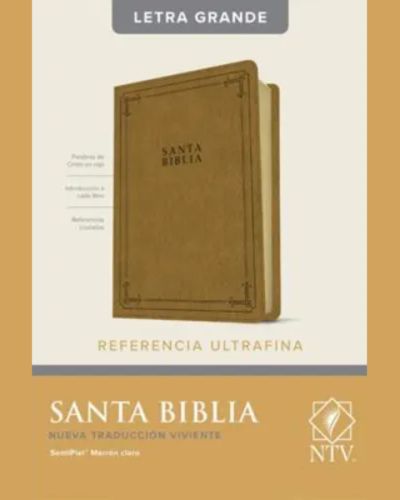 Biblia Ntv Letra Grande Con Referencias Ultrafina Marrón Claro Índice